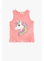 Koton Tasseled Unicorn Printed Top Crew Neck Sleeveless