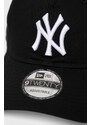 Bavlněná baseballová čepice New Era NEW YORK YANKEES černá barva, s aplikací