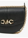 Černá dámská kožená crossbody kabelka Michael Kors Small Conv Saddl - Dámské