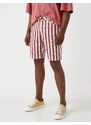 Koton Striped Denim Shorts with Pockets