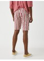 Koton Striped Denim Shorts with Pockets