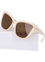 Sunmania Bílé kočičí oversize brýle "Private"
