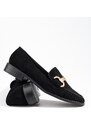 Women's suede loafers Shelvt black