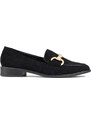 Women's suede loafers Shelvt black