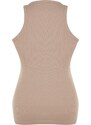Trendyol Curve Mink Barbell Collar Basic Knitted Tank Top
