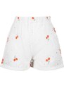 Trendyol White Fruit Print Woven Shorts & Bermuda