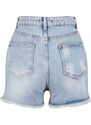 Trendyol Ripped Blue Mini Denim 100% Cotton Shorts & Bermuda