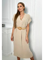 Fashionweek Italské šaty s ozdobným páskem K5904
