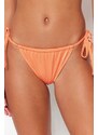 Trendyol Pink Tunnel Textured Regular Leg Bikini Bottom