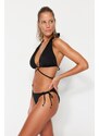 Trendyol Black Triangle Accessorized Regular Leg Bikini Set