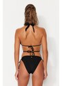 Trendyol Black Triangle Accessorized Regular Leg Bikini Set