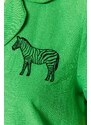 Trendyol Green Zebra Embroidered Shirt-Shorts Woven Pajamas Set