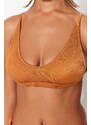 Horní díl bikin Trendyol Camel Bralette