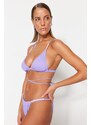 Trendyol Lilac Triangle Accessorized Regular Leg Bikini Set