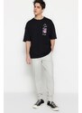 Trendyol Black Oversize Crew Neck Short Sleeve T-Shirt