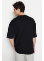 Trendyol Black Oversize Crew Neck Short Sleeve T-Shirt