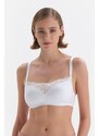 Dagi Ecru Lace Detailed Covered Modal Nursing Bra.