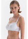 Dagi Ecru Lace Detailed Covered Modal Nursing Bra