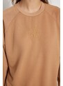 Trendyol Knitted Camel Tracksuit Set With Print Detail