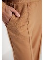 Trendyol Knitted Camel Tracksuit Set With Print Detail