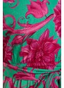 Trendyol květinové vzorované páskové maxi tkané volánové plážové šaty