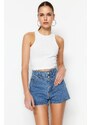 Trendyol Blue Denim Shorts & Bermuda