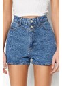 Trendyol Blue Denim Shorts & Bermuda