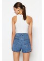 Trendyol Blue Denim Shorts & Bermuda