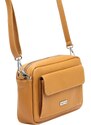 Kožená crossbody kabelka MiaMore 01-041 camel