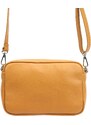 Kožená crossbody kabelka MiaMore 01-041 camel