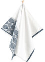 Zwoltex Unisex's Dish Towel Ryby Fala Navy Blue