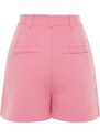 Trendyol Pink Rib Detail Woven Shorts