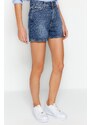 Trendyol Dark Blue Denim Shorts