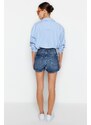 Trendyol Dark Blue Denim Shorts