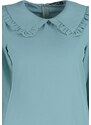 Trendyol Mint Bebe Tunic with a Woven Collar