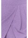 Trendyol Lilac Pleat Detailed Crepe Knitted Shorts Skirt