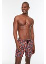 Trendyol Men's Multicolored Fish Printed Standard Size Swimwear Marine Shorts