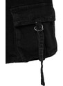 Trendyol Black Cargo Pocket Detailed High Waist Mini Denim Skirt