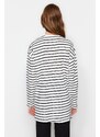 Trendyol Black Striped Embroidery Detailed Knitted Tunic