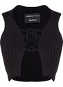 Trendyol X Sagaza Studio Black Tie Detailed Knitwear Bustier