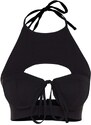 Trendyol Black Crop Woven Window/Cut Out Detailed Bustier