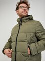 Khaki pánský prošívaný kabát Tom Tailor Denim - Pánské