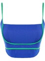 Trendyol Blue-Green Crop Weave Trim Bustier