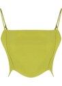 Trendyol Fat Green Crop Woven Bustier