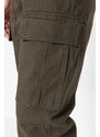 Trendyol Khaki Slim Fit Cargo Gabardine Trousers