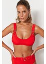 Trendyol Red Bralette Příslušenství Bikiny Top