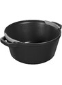 Staub Cocotte 2 dílná sada litinového hrnce a pánve 24 cm, černá, 14562423