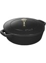 Staub Cocotte 2 dílná sada litinového hrnce a pánve 24 cm, černá, 14562423