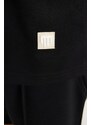 Trendyol Black Regular/Regular Fit Short Sleeve Label Appliqué Polo Neck T-shirt