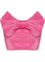 Trendyol Pink Crop Knitted Textured Bustier